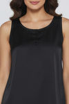 Zivame Satin Hearts Sleep Short Set - Black Beauty — thumbnail 5
